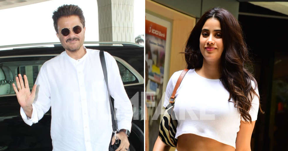 Janhvi Kapoor and Anil Kapoor photographed in casuals | Filmfare.com