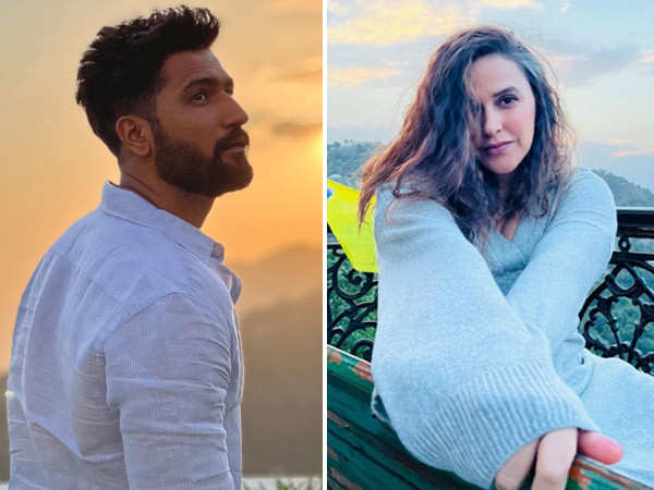 Neha Dhupia shares a funny video of Vicky Kaushal from their shoot in Rishikesh