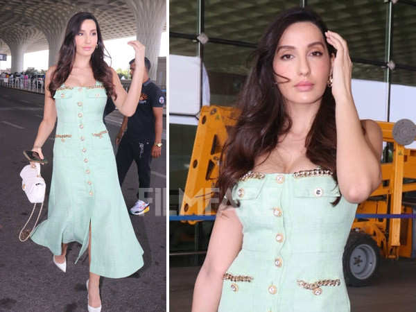 Nora Fatehi looks picture perfect as she is snapped at the Airport