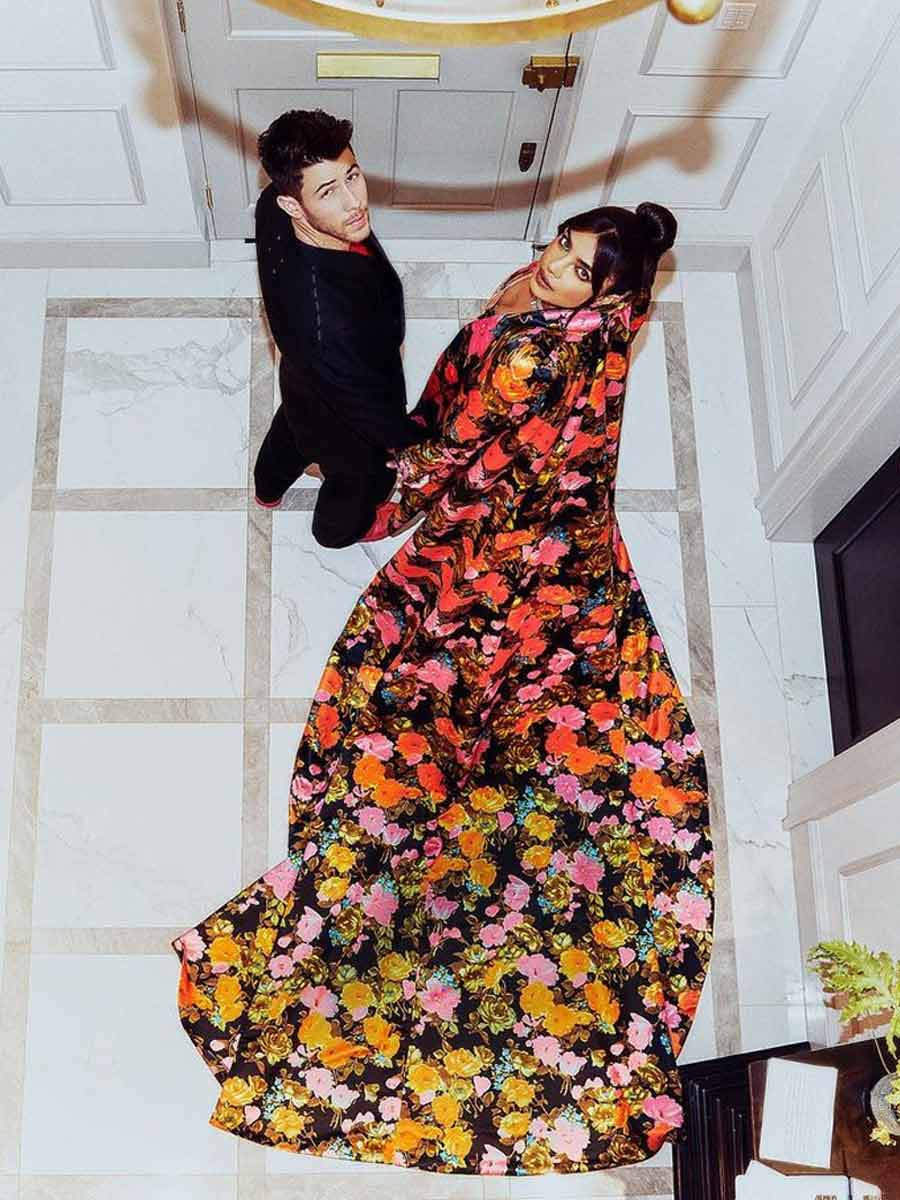 Priyanka Chopra Jonas along with husband Nick Jonas.