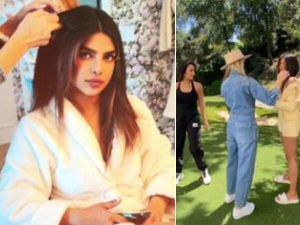 Priyanka Chopra Jonas is busy hustling at LA as she shoots for something fun