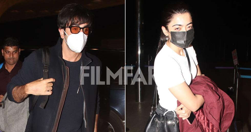 Ranbir Kapoor and Rashmika Mandanna look chic are they are snapped at ...