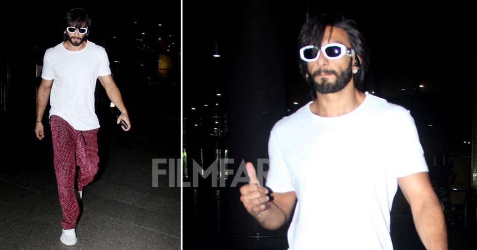 Ranveer Singh clicked at the airport making a fashion statement as ...