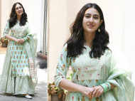 Sara Ali Khan  snapped looking fresh as a daisy in a floral ethnic suit