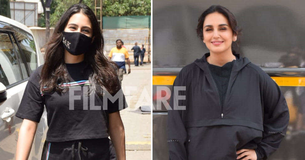Sara Ali Khan and Huma Qureshi snapped out and about the city in all-black outfits