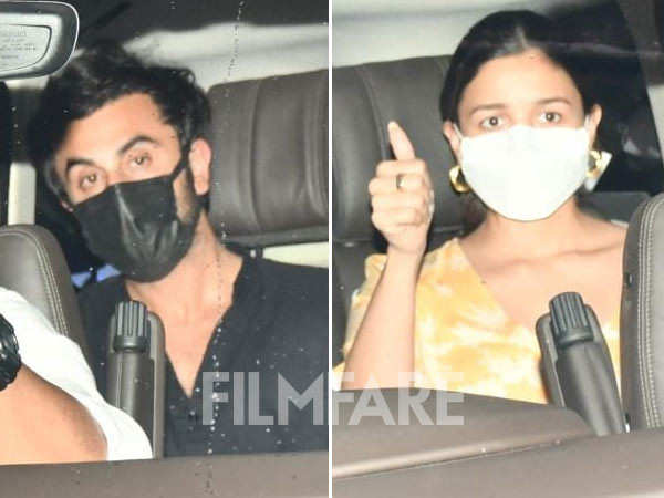 Alia Bhatt and Ranbir Kapoor were clicked out and about in the city last evening