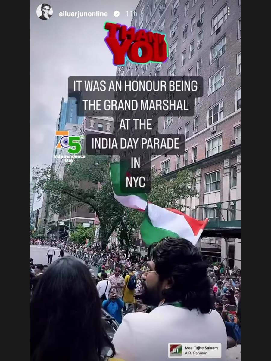 Allu Arjun takes over New York's India Day Parade with his Pushpa ...