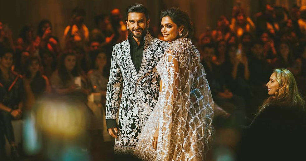 Inside pics of Deepika Padukone and Ranveer Singh from Manish Malhotra’s show are fictional