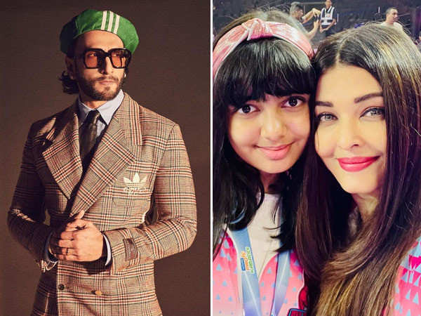 Aishwarya Rai Bachchan adorably pinches Ranveer Singh's cheeks in a viral video. Watch: