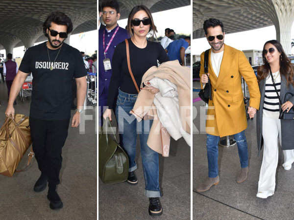 Varun-Natasha and Malaika-Arjun clicked at the airport today