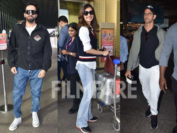 Hrithik Roshan and other stars clicked at the airport last evening