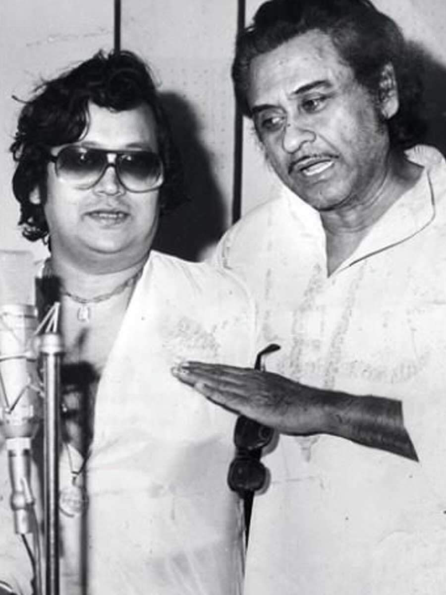 Bappi Lahiri with Kishore Kumar.