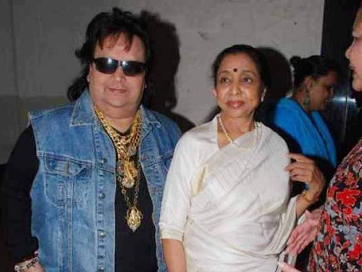 Bappi Lahiri with Asha Bhosle.