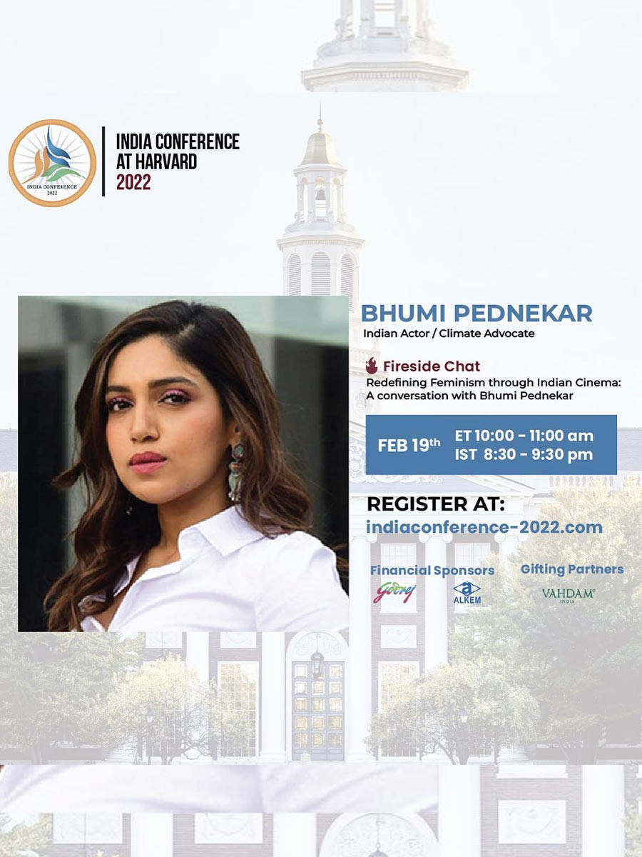 Bhumi Pednekar at India conference at Harvard.