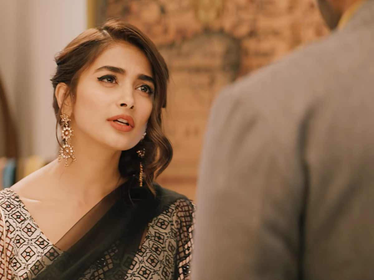 Pooja Hegde shines in a black saree - Pakka Telugu