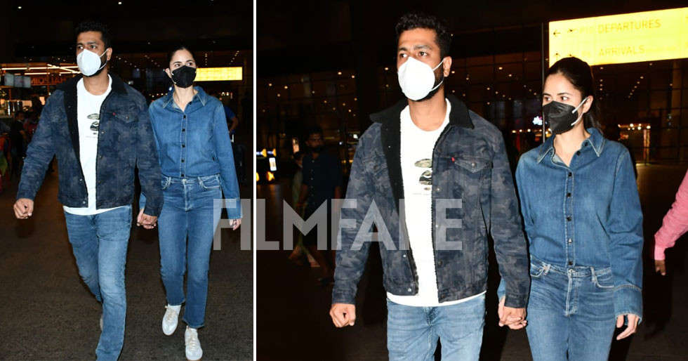 Pictures: Vicky Kaushal, Katrina Kaif clicked at the airport
