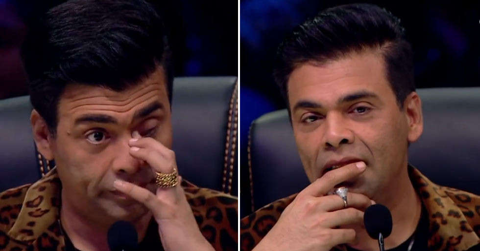 Karan Johar gets teary eyed remembering his father on the reality show Hunarbaaz