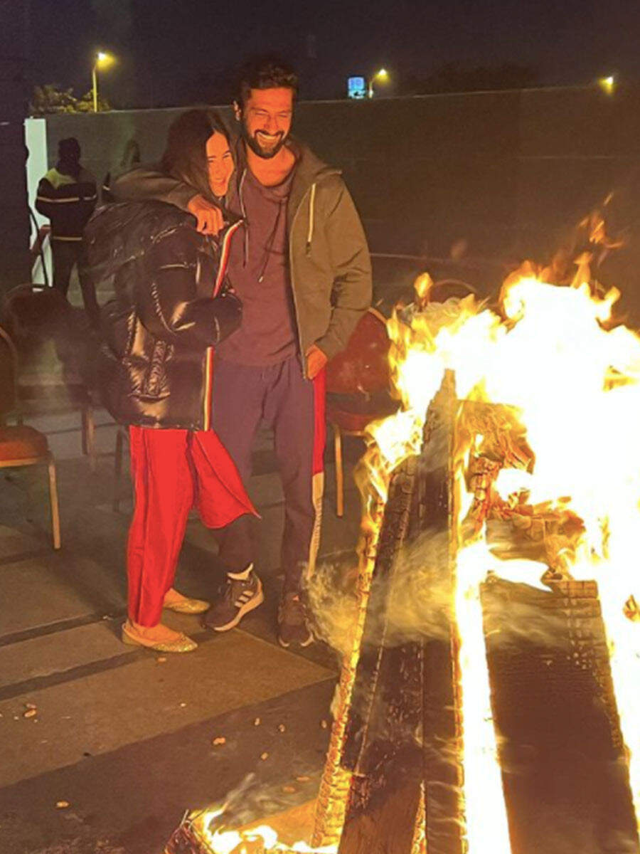 Katrina Kaif and Vicky Kaushal together on their First Lohri