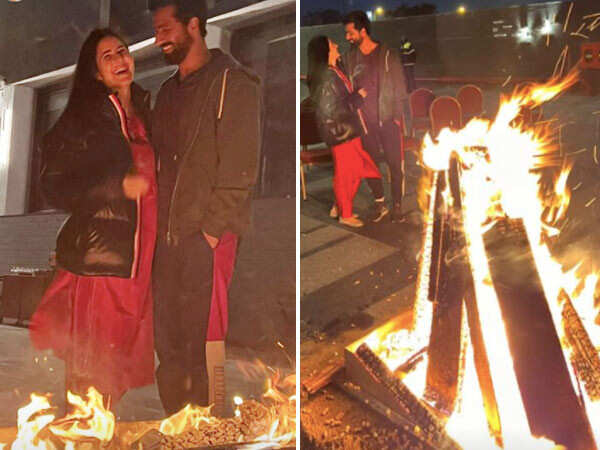 Photos: Katrina Kaif and Vicky Kaushal celebrate their first Lohri together