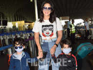 Photos: Sunny Leone with her kids at the airport