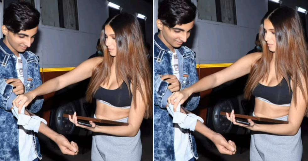 A fan tattooes Tara Sutaria’s face on his arm after getting Kartik Aaryan tattooed on his chest