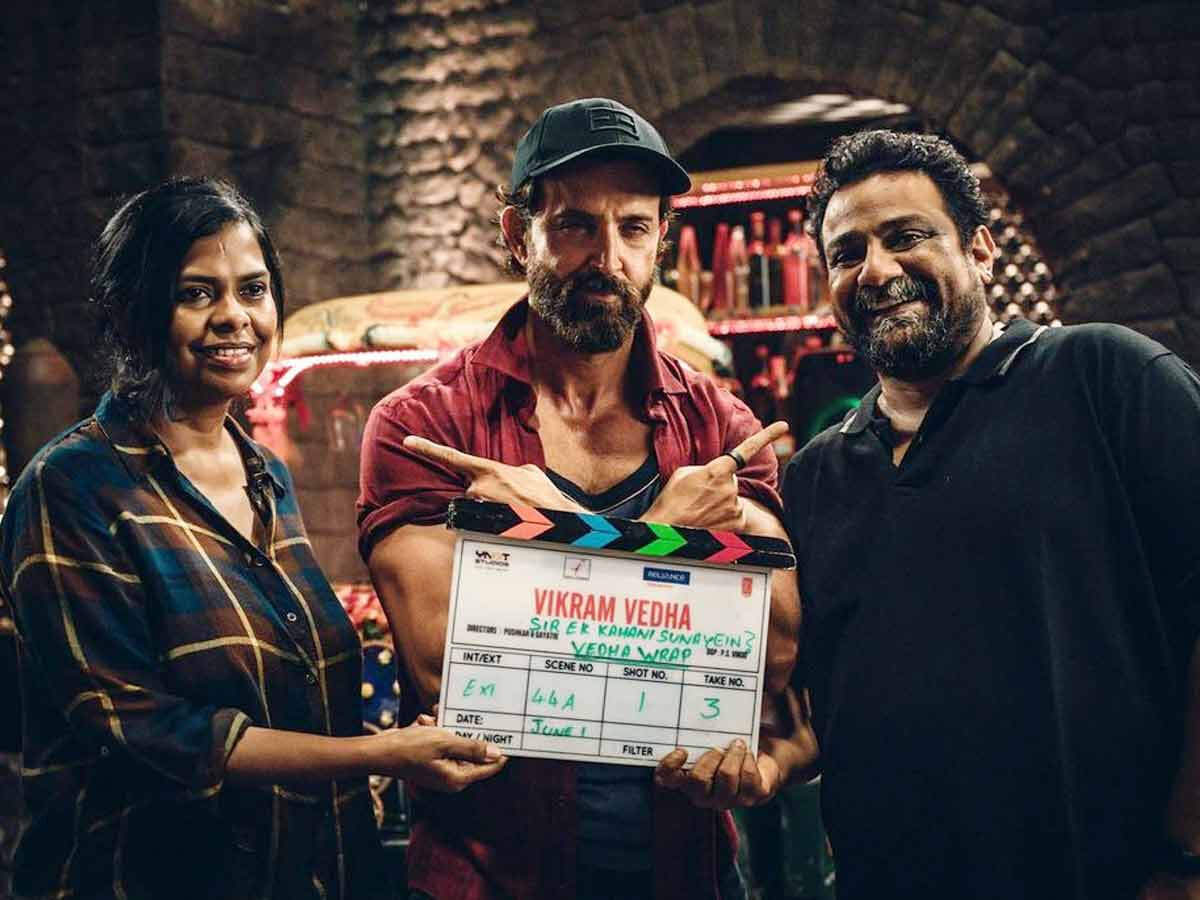 Hrithik Roshan on sets of vikram vedha.