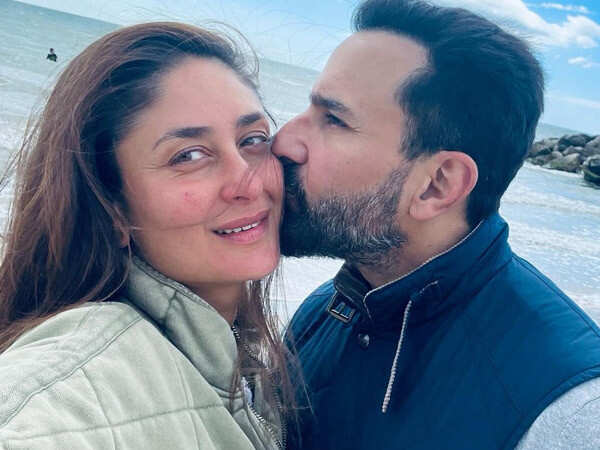 600px x 450px - Kareena Kapoor gets a kiss from Saif Ali Khan on the English Channel. See  pics | Filmfare.com