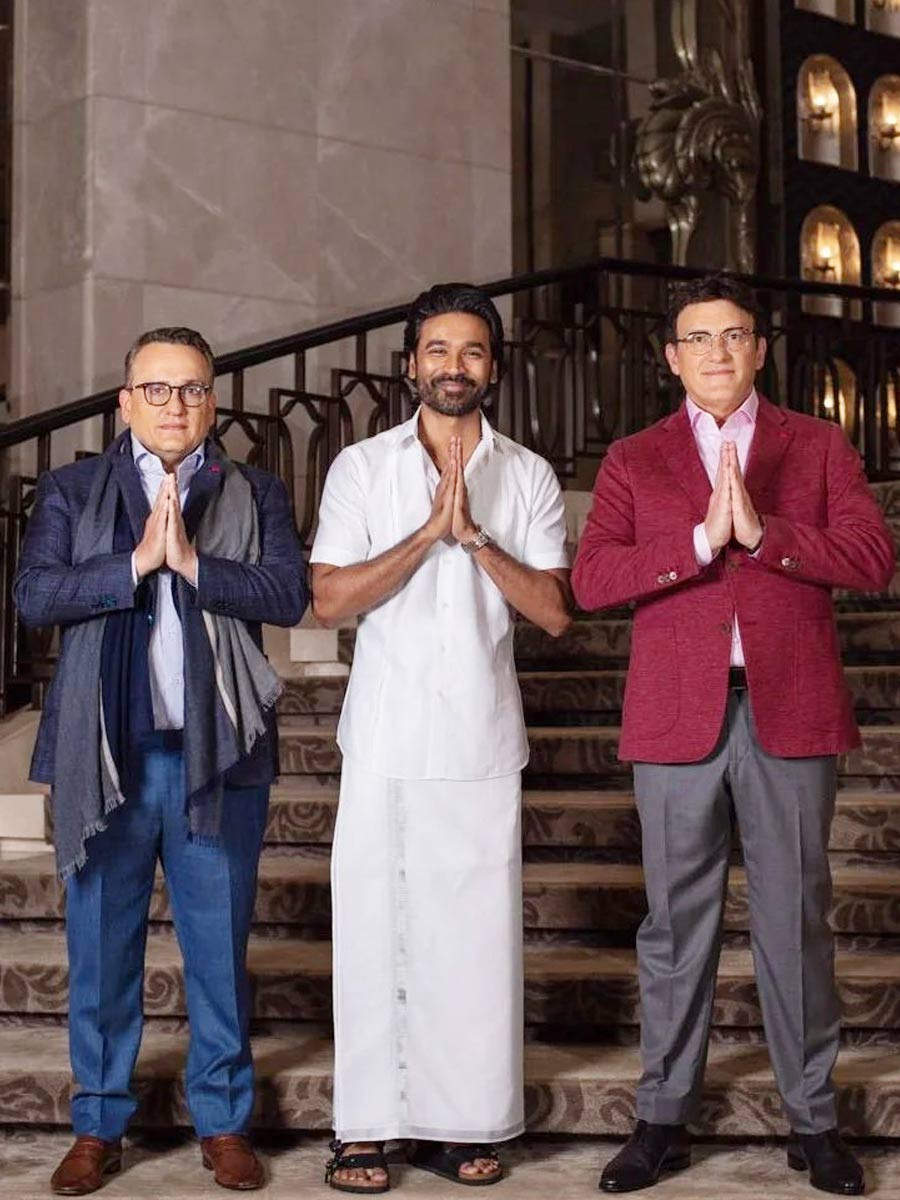 The Russo Brothers with Dhanush