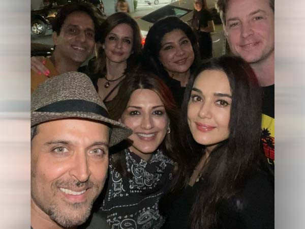 Hrithik Roshan, Preity Zinta, Sussanne-Arslan and  Sonali Bendre have a night to remember in LA