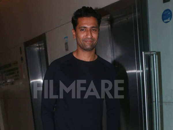 Vicky Kaushal was clicked in casuals in the city last evening ...