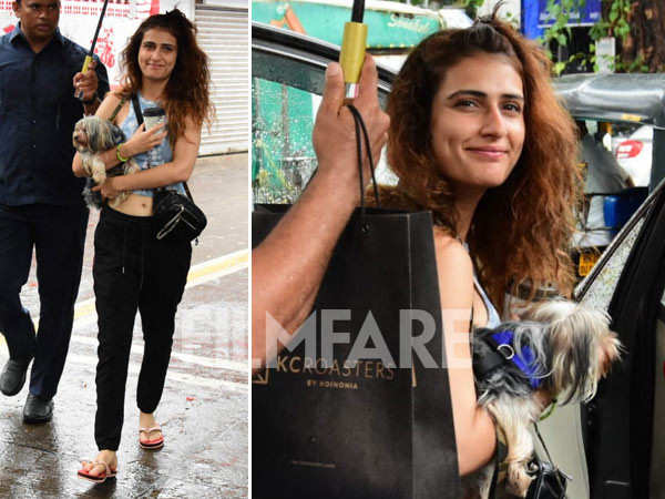 Fatima Sana Shaikh is all smiles as she's clicked with her pet in Mumbai |  