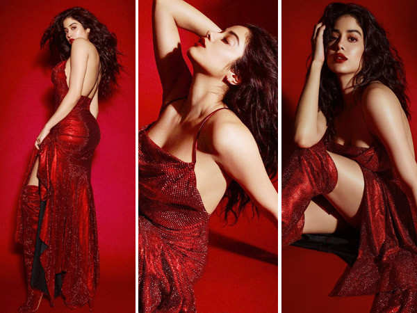 Janhvi Kapoor goes for a red hot look for Good Luck Jerry promotions