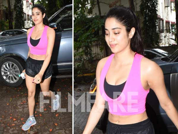 Janhvi Kapoor picks an athleisure look as she heads to the gym