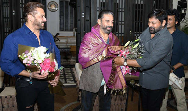 Kamal Haasan gets honored by Chiranjeevi