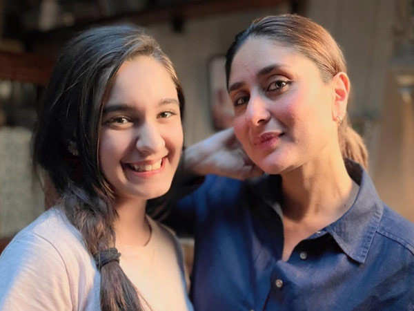 Kareena Kapoor Khan and Naisha Khanna pose for the cameras on the sets of The Devotion of Suspect X