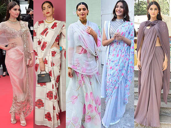 20 Pictures that show Sonam Kapoor's unique draping styles in the most  elegant sarees 