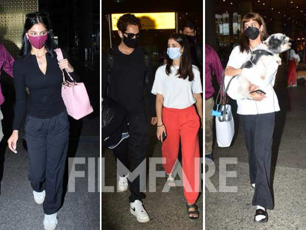 The Archies co-stars Suhana Khan and Khushi Kapoor slay casual airport  style in comfy outfits. Pics - India Today