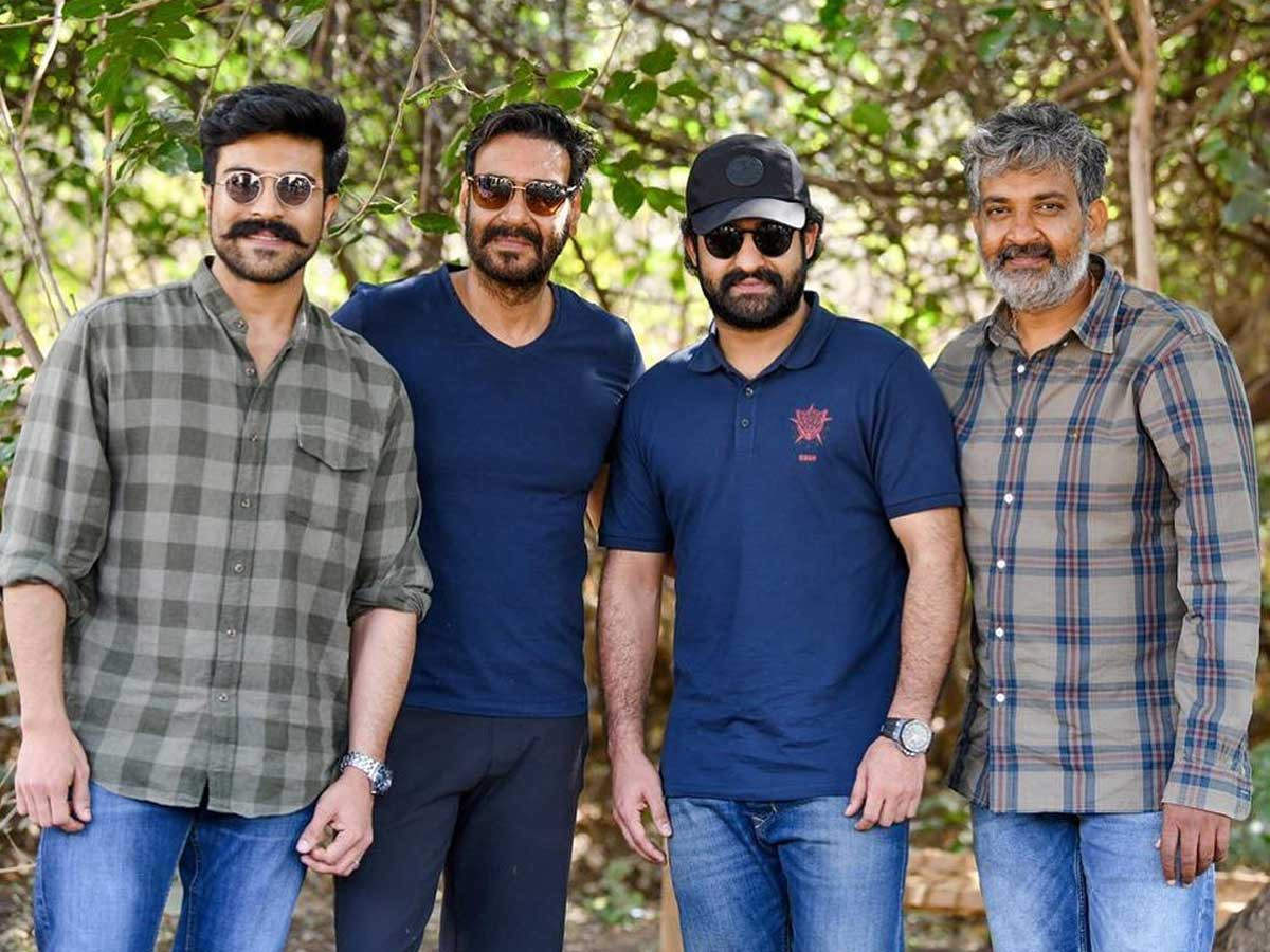 Ajay Devgn with NTR Jr and Ramcharan in Rajamouli movie.