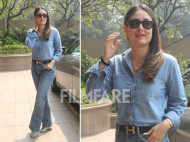 Kareena Kapoor Khan clicked in a denim-on-denim look in Bandra