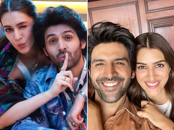 Kartik Aaryan and Kriti Sanon are all smiles as they wrap yet another schedule of Shehzada