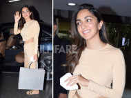 Kiara Advani clicked in a beige co-ords set at the airport
