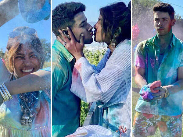 Priyanka Chopra And Nick Jonas Celebrates Holi With Their Friends And ...