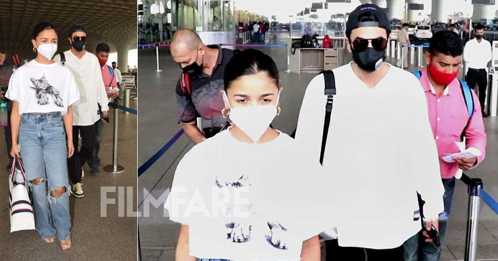 Lovebirds Alia Bhatt and Ranbir Kapoor clicked at the Mumbai airport ...