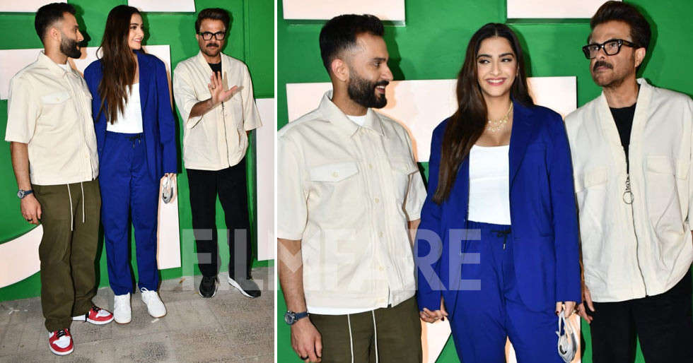 Sonam Kapoor Ahuja and Anand Ahuja clicked post-pregnancy announcement at their new store launch