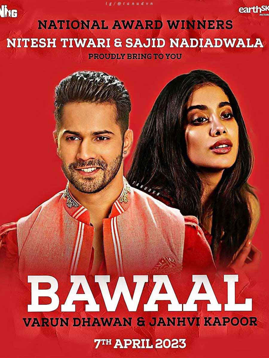 Varun Dhawan And Janhvi Kapoor Announce Their Upcoming Movie Nadiadwala S Bawaal