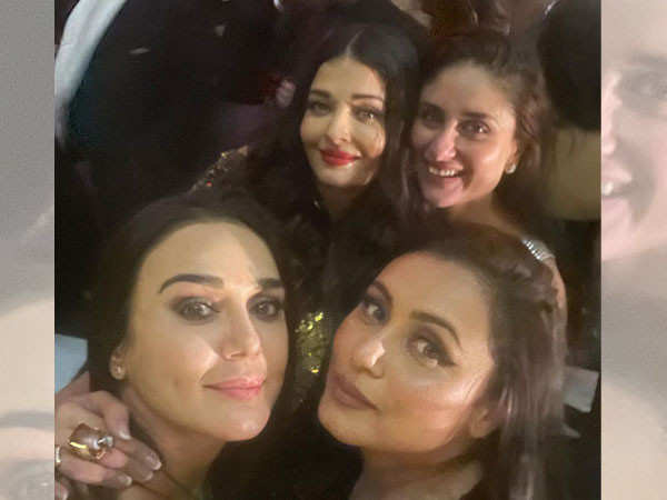 Aishwarya, Kareena, Preity, and Rani get together for a priceless selfie at Karan Johar’s bash