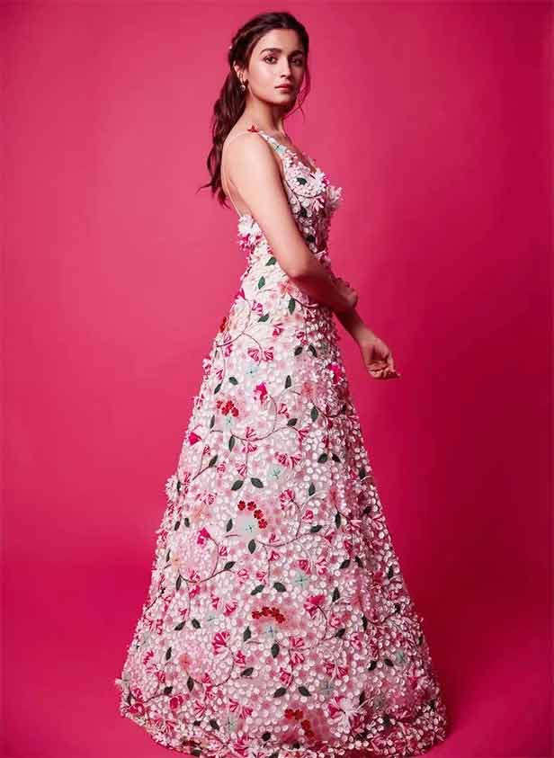 alia bhatt dresses worn on the red carpet floral applique gown