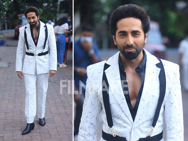 Ayushmann Khurrana makes a chic appearance for his film promotions at ...