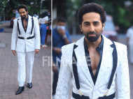 Ayushmann Khurrana makes a chic appearance for his film promotions at Film City