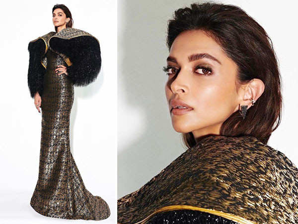 Cannes 2022: Deepika Padukone is a sight to behold in a black-golden gown with statement sleeves